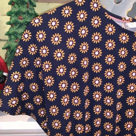 Boden Navy Daisy Print Jersey Short Sleeve Dress with Pockets Size 8R - Picture 4 of 7